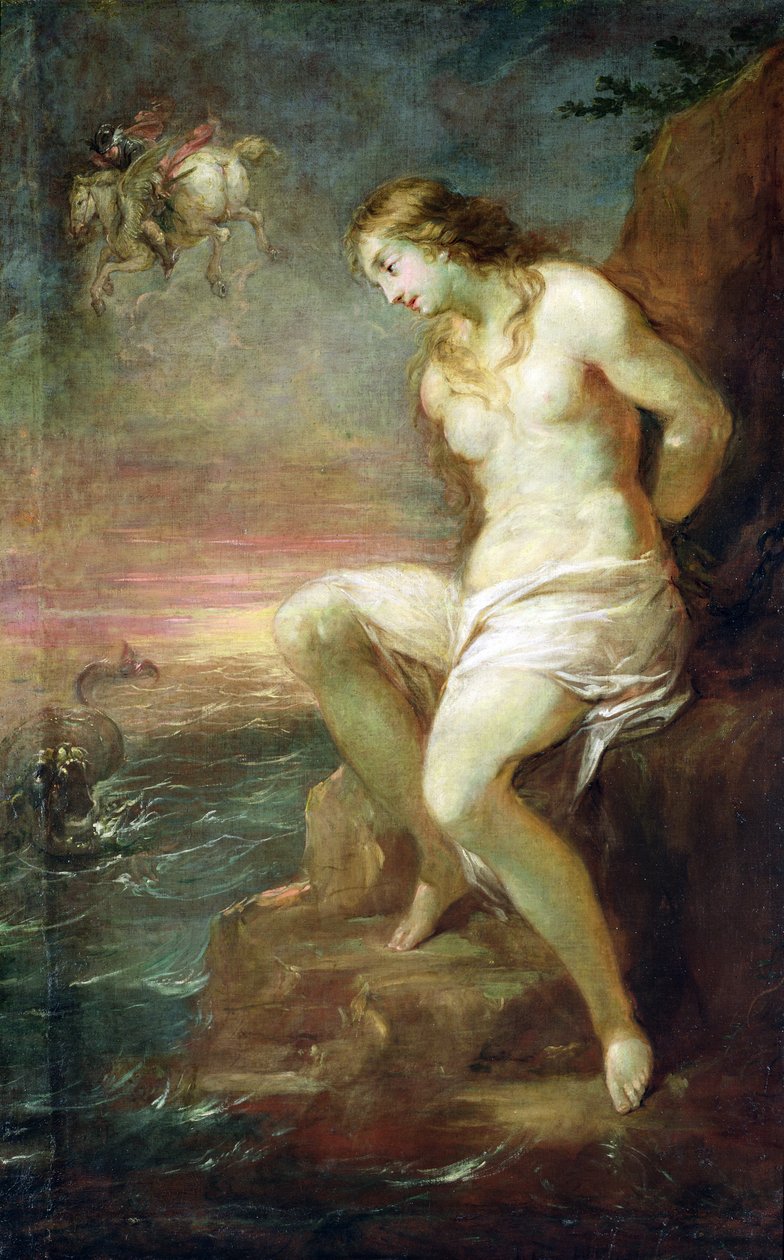 Perseus redder Andromeda, ca. 1695 av Michael Leopold Willmann