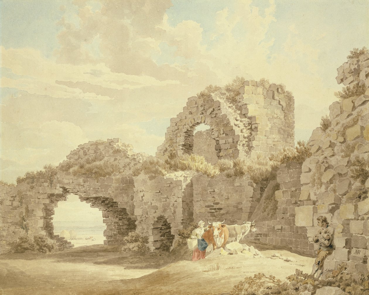 Ruinene av Pevensey Castle av Michael Rooker