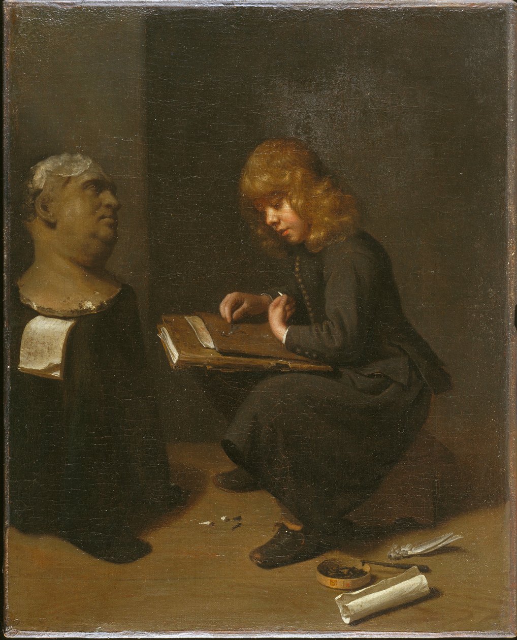 Guttetegning før bysten av en romersk keiser, ca. 1661 av Michael Sweerts