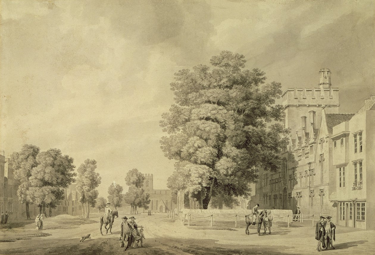St Johns College, Oxford (penn og blekk og vask) av Michael Rooker