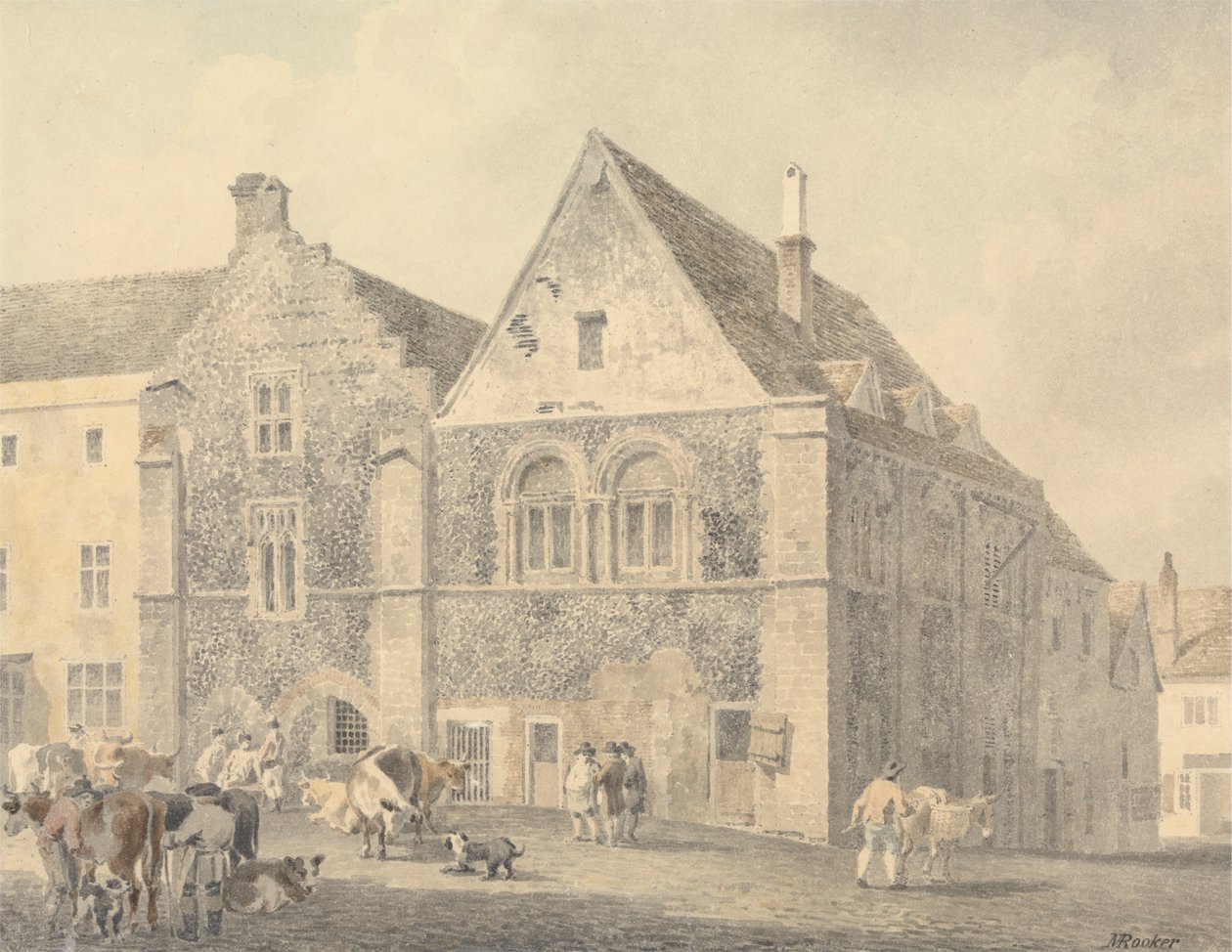 Markedsplassen, Bury St. Edmunds av Michael Angelo Rooker