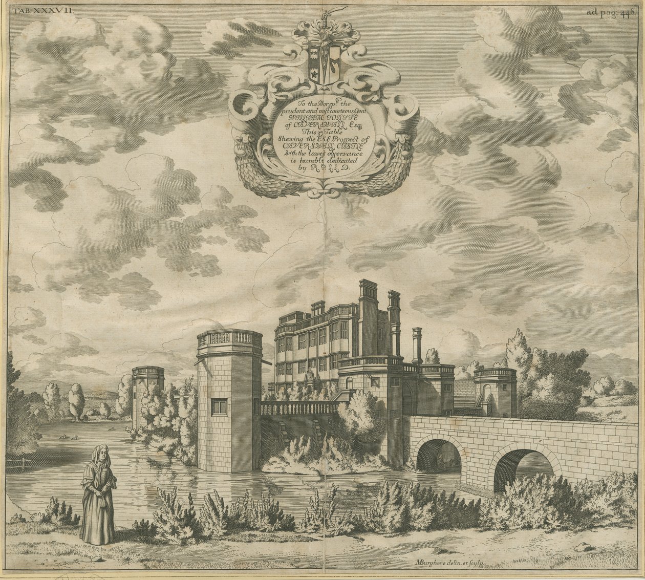 Caverswall Castle: kobberplategravering, nd [1653-1686] (trykk) av Michael Burghers