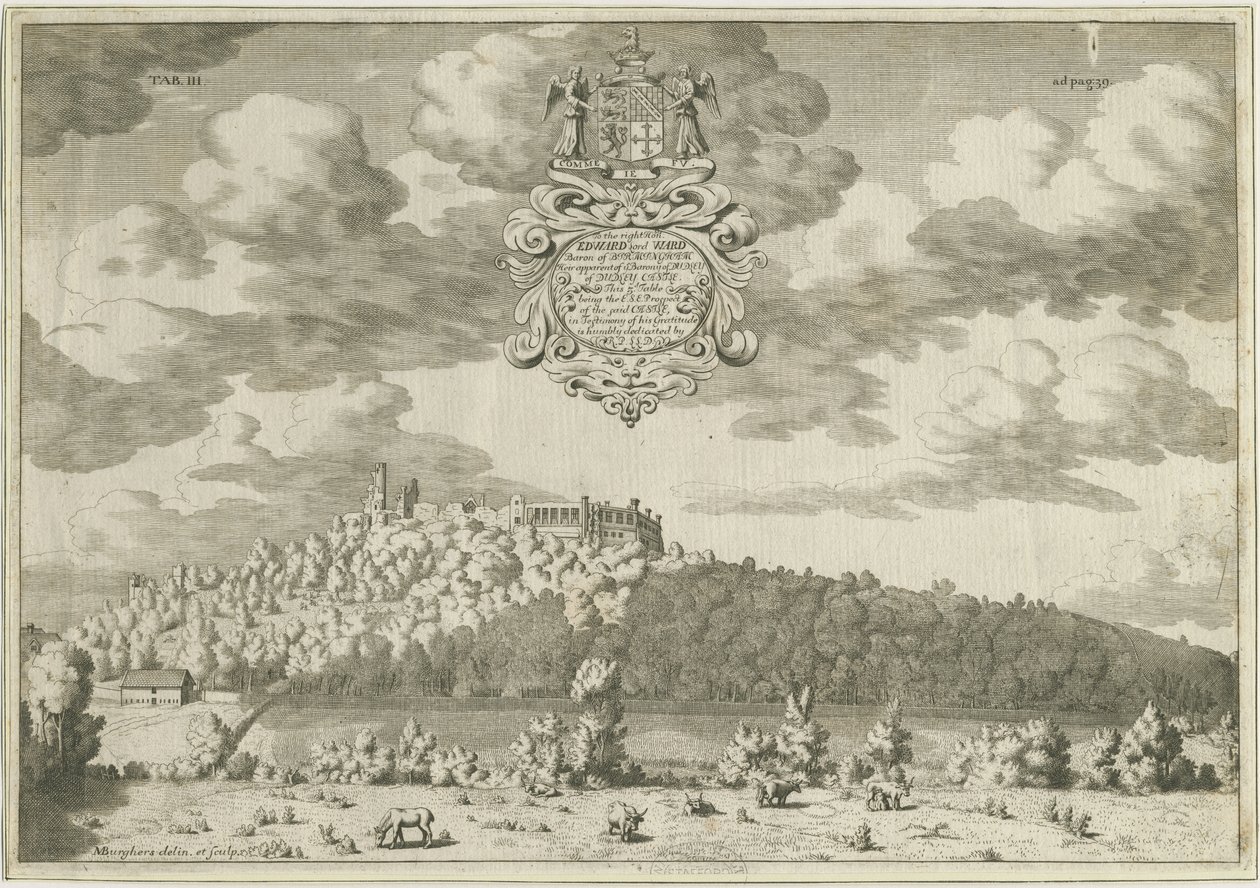 Dudley Castle: kobberplategravering, nd [1653-1686] (trykk) av Michael Burghers