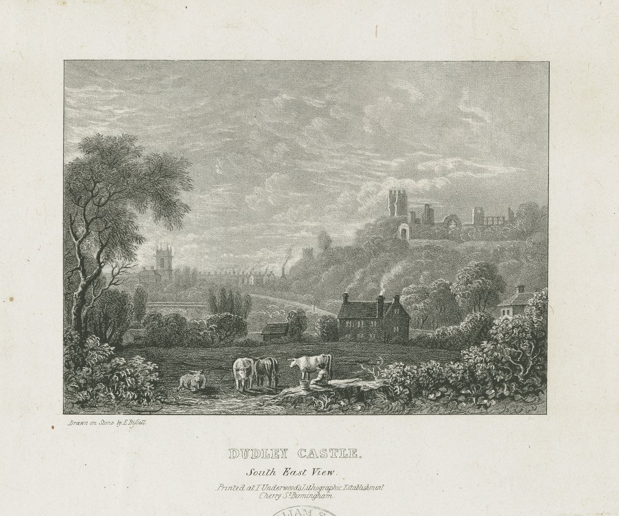 Dudley Castle: kobberplategravering, nd [1653-1686] (trykk) av Michael Burghers