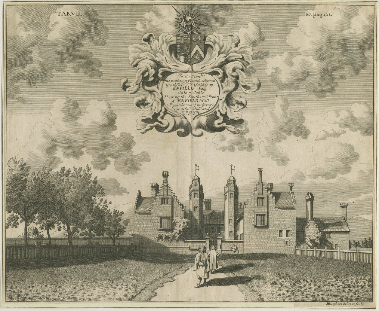 Enville Hall: kobberplategravering, nd [1653-1686] av Michael Burghers