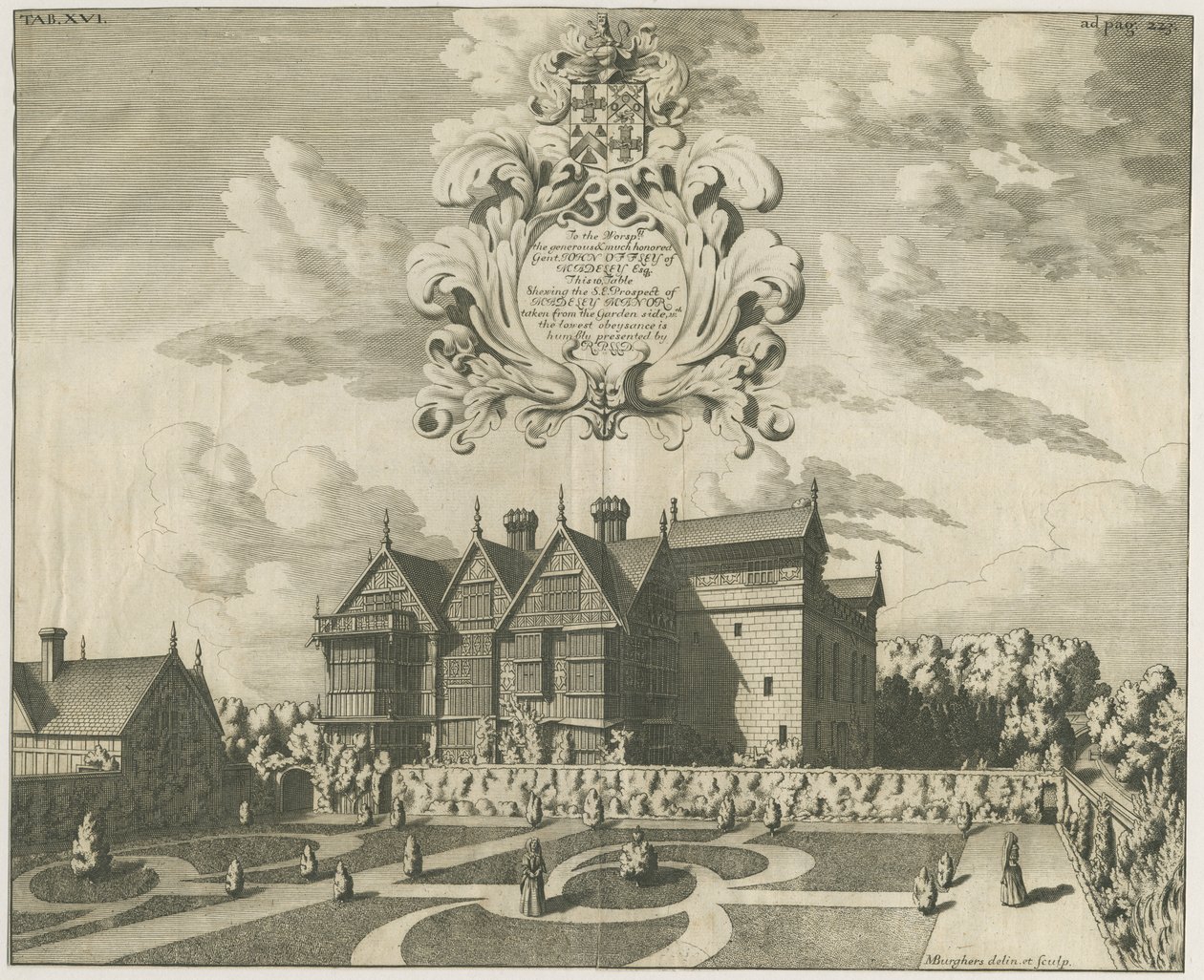 Madeley Manor House: gravering, nd [c 1686] (trykk) av Michael Burghers