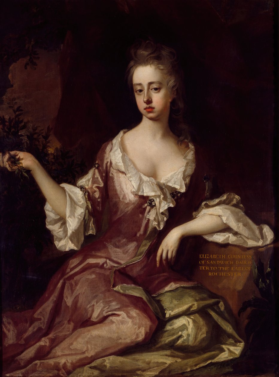Elizabeth grevinne av Sandwich ca. 1674-1757, 1690-1740. av Michael Dahl