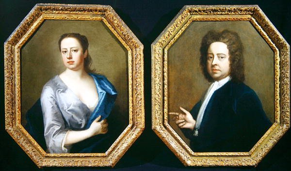 Kunstneren Hugh Howard (1675-1737) og hans kone, Thomasine Langston Howard av Michael Dahl