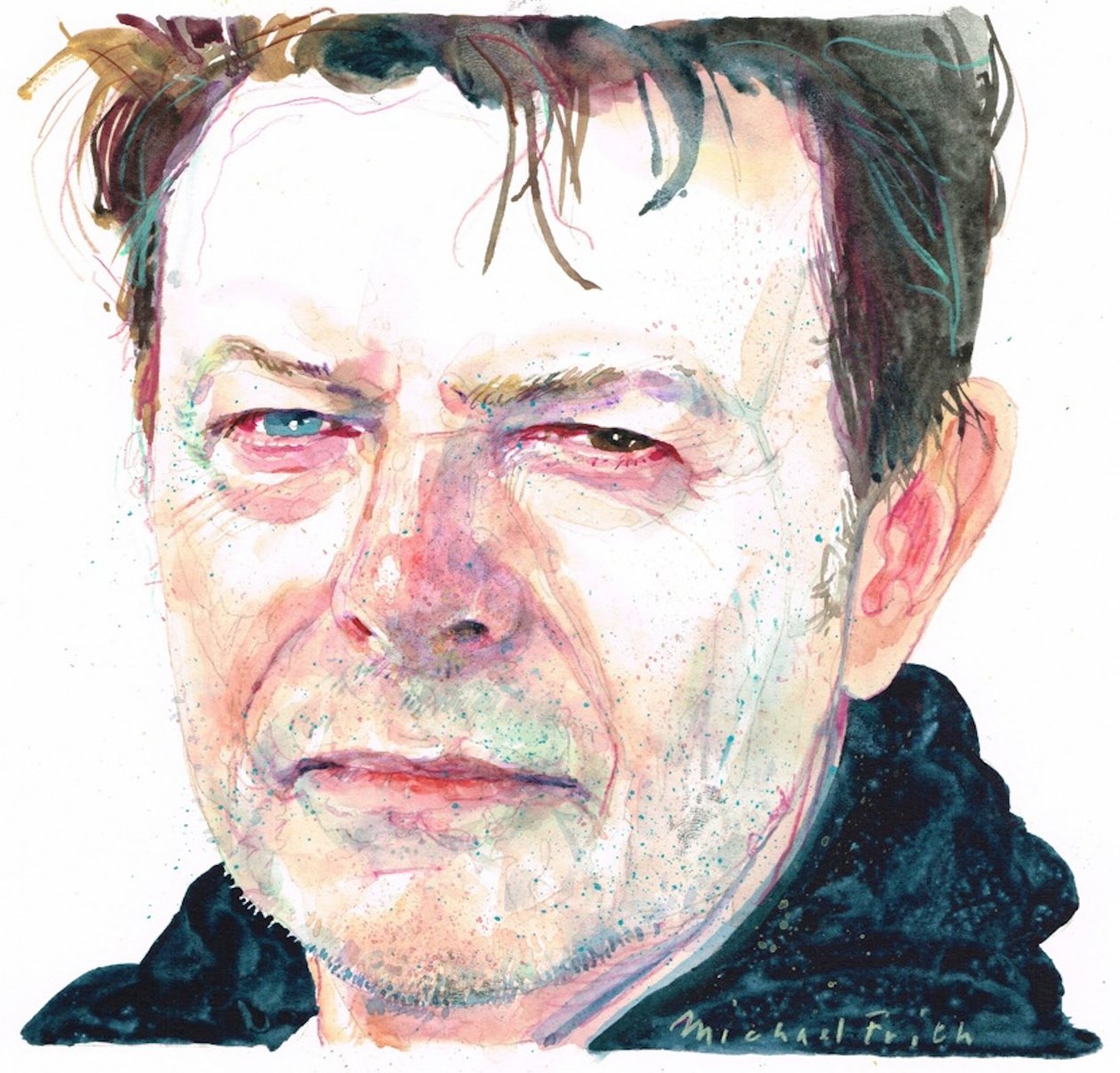 David Bowie (akvarell) av Michael Frith