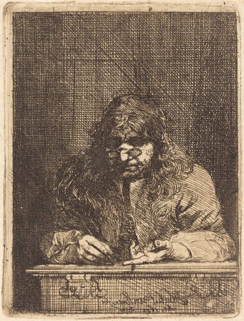 Selvportrett tegning av Michael Lukas Leopold Willmann