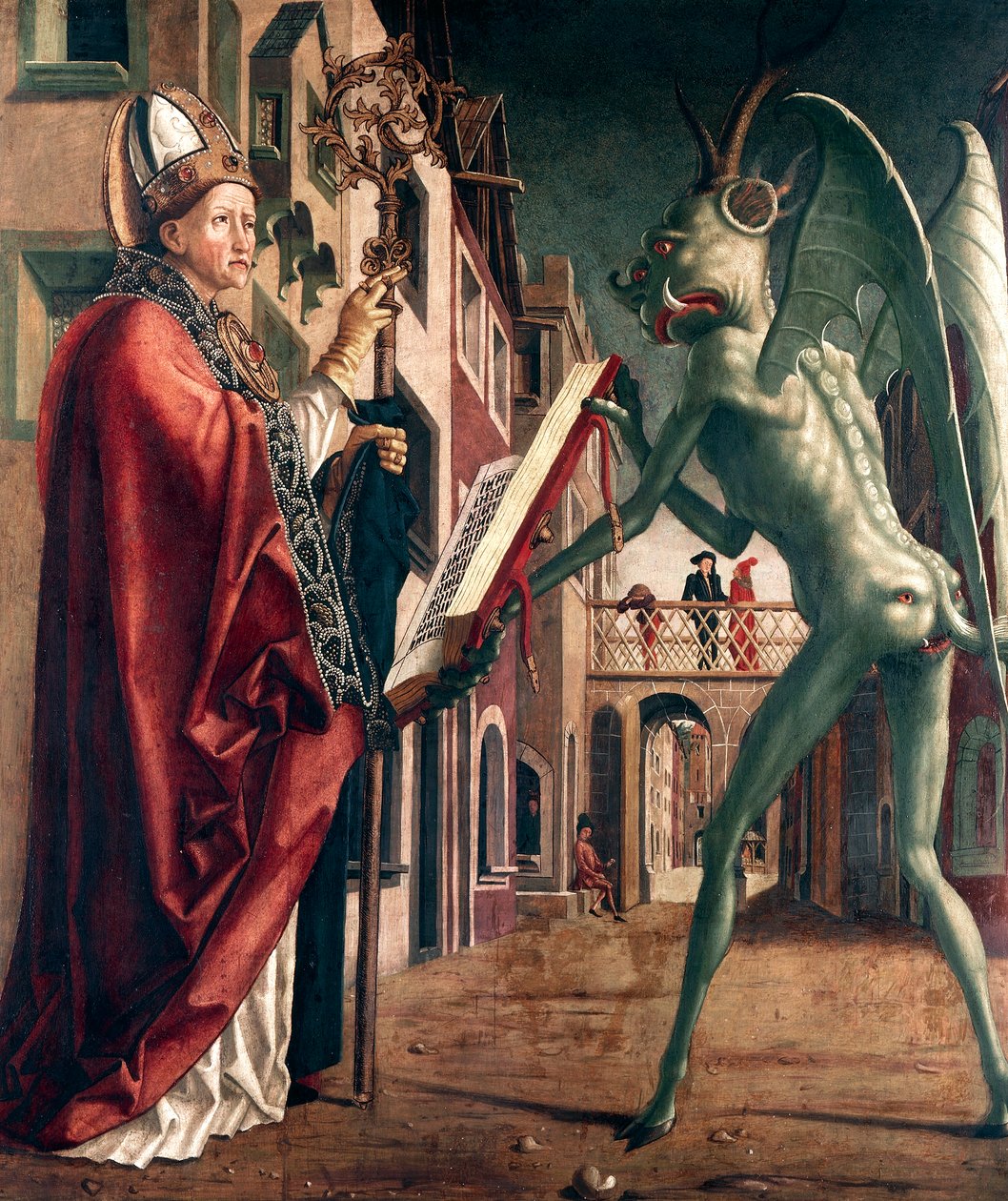 St Wolfgang og djevelen, St Wolfgangs liv av Michael Pacher