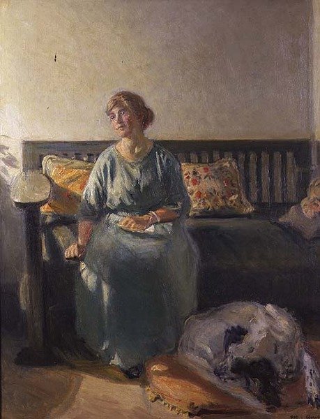 Portrett av Helga, kunstnerens datter av Michael Peter Ancher
