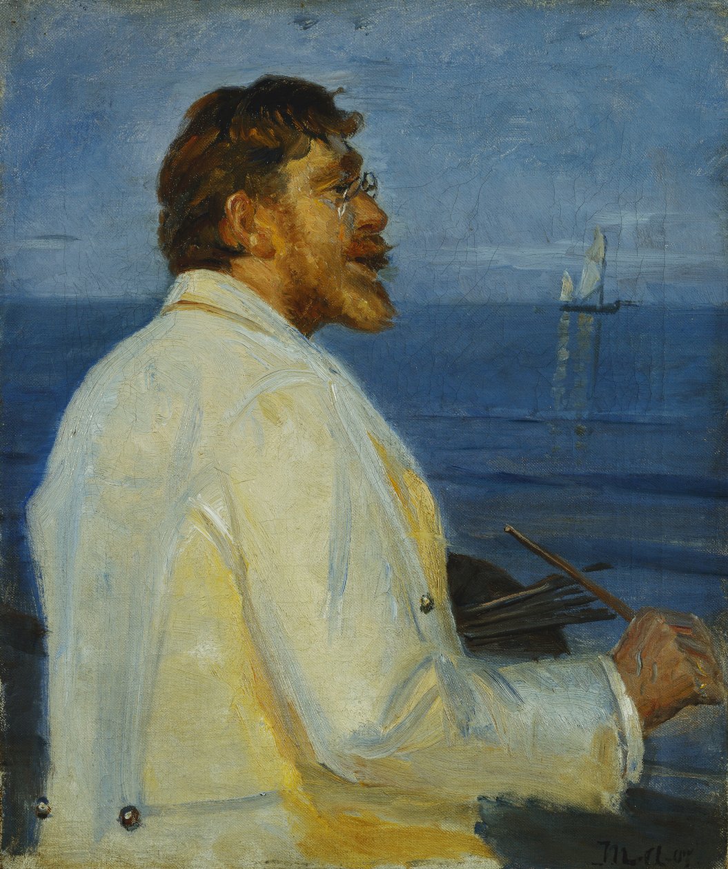 Portrett av kunstneren Peder Severin Kroyer, halvlengde, 1907 av Michael Peter Ancher