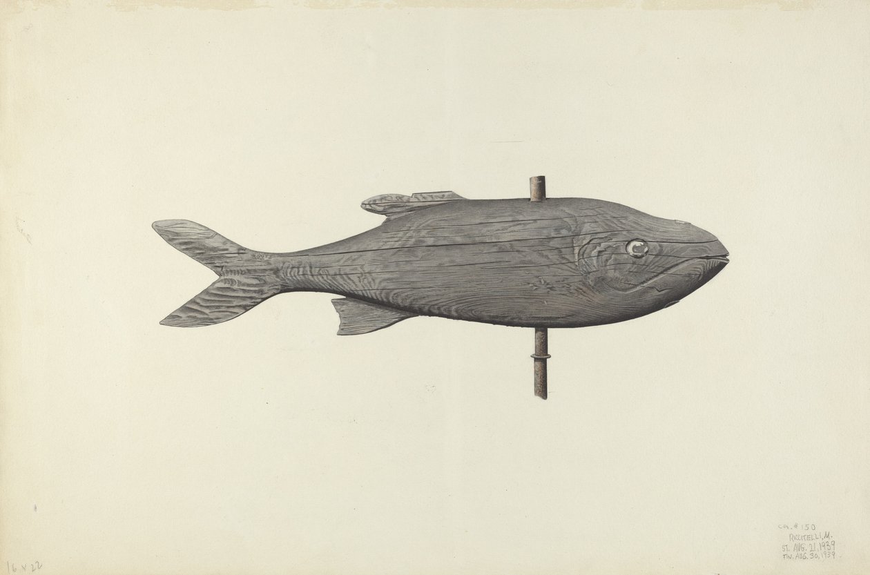 Fish Weather Vane, 1939. av Michael Riccitelli