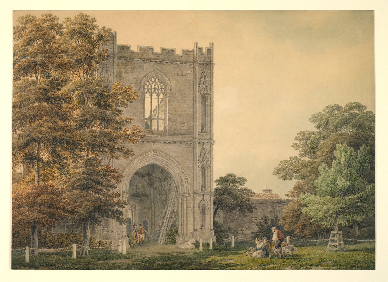 Ruined Gateway at the Abbey, Bury St Edmunds, 1788-1801 av Michael Rooker