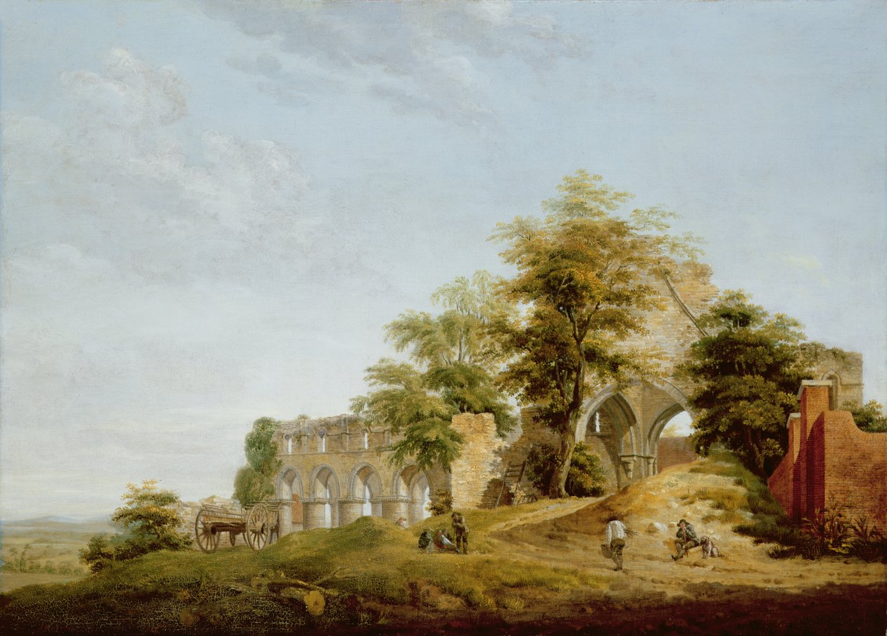Ruinene av Buildwas Abbey, 1770 av Michael Rooker