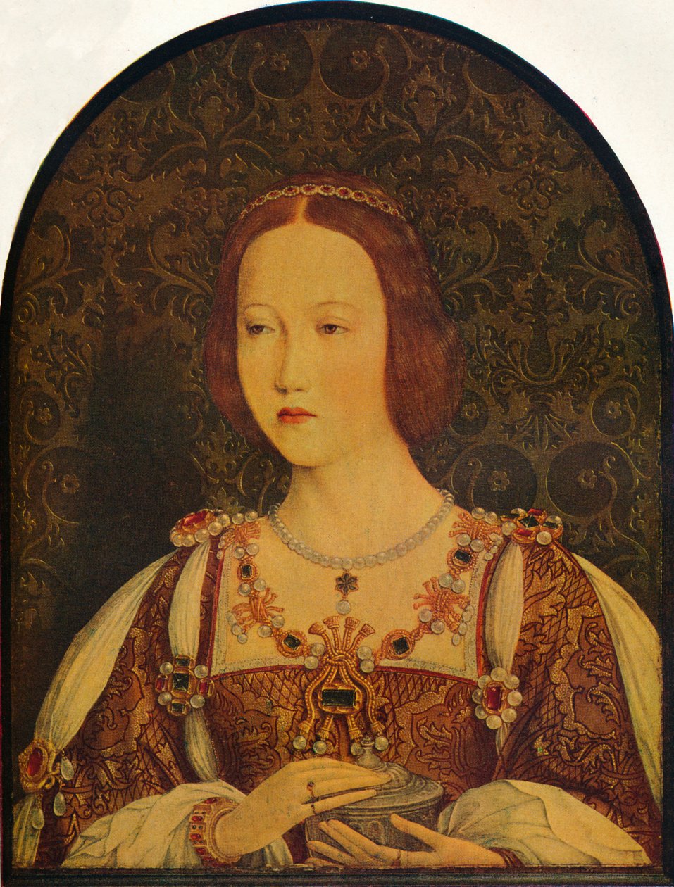 Portrett av en kvinne, muligens Isabella I av Castilla, sent på 1400- og begynnelsen av 1500-tallet, 1930. av Michael Sittow