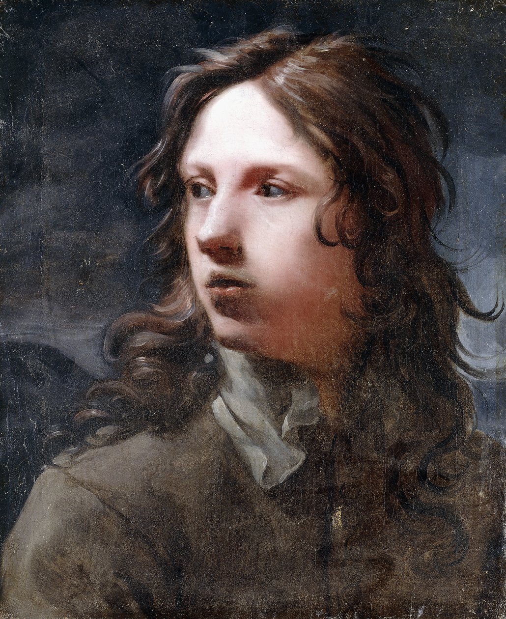 En ung mann, bystelengde, i en grå jakke, av Michael Sweerts
