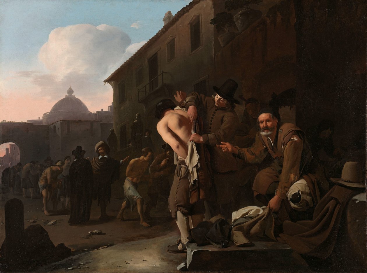 Klær de nakne Å kle på nakenbilder av Michael Sweerts