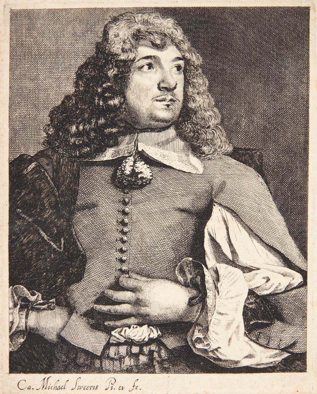 Portrett av en stående mann av Michael Sweerts
