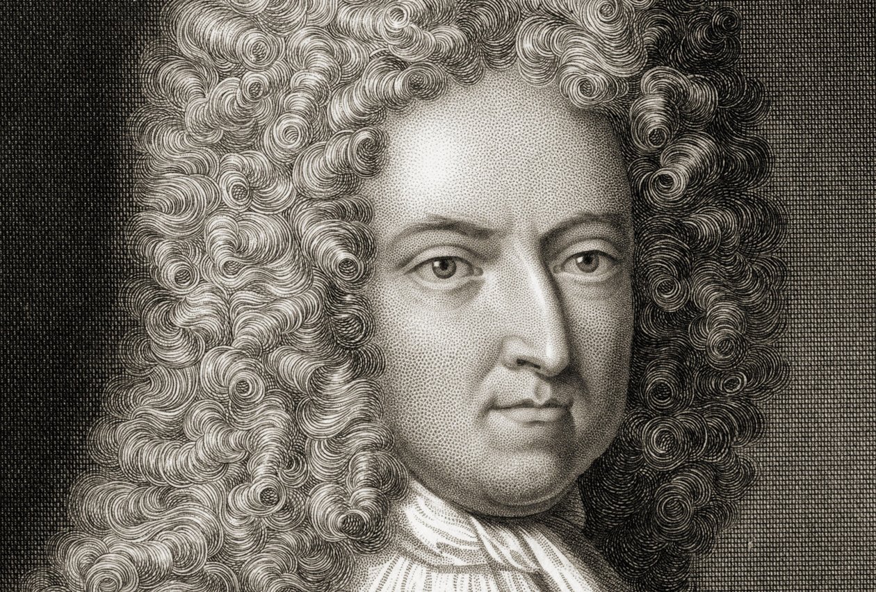 Daniel Defoe 1660-1731 Detalj, tidlig på 1700-tallet av Michael Vandergucht