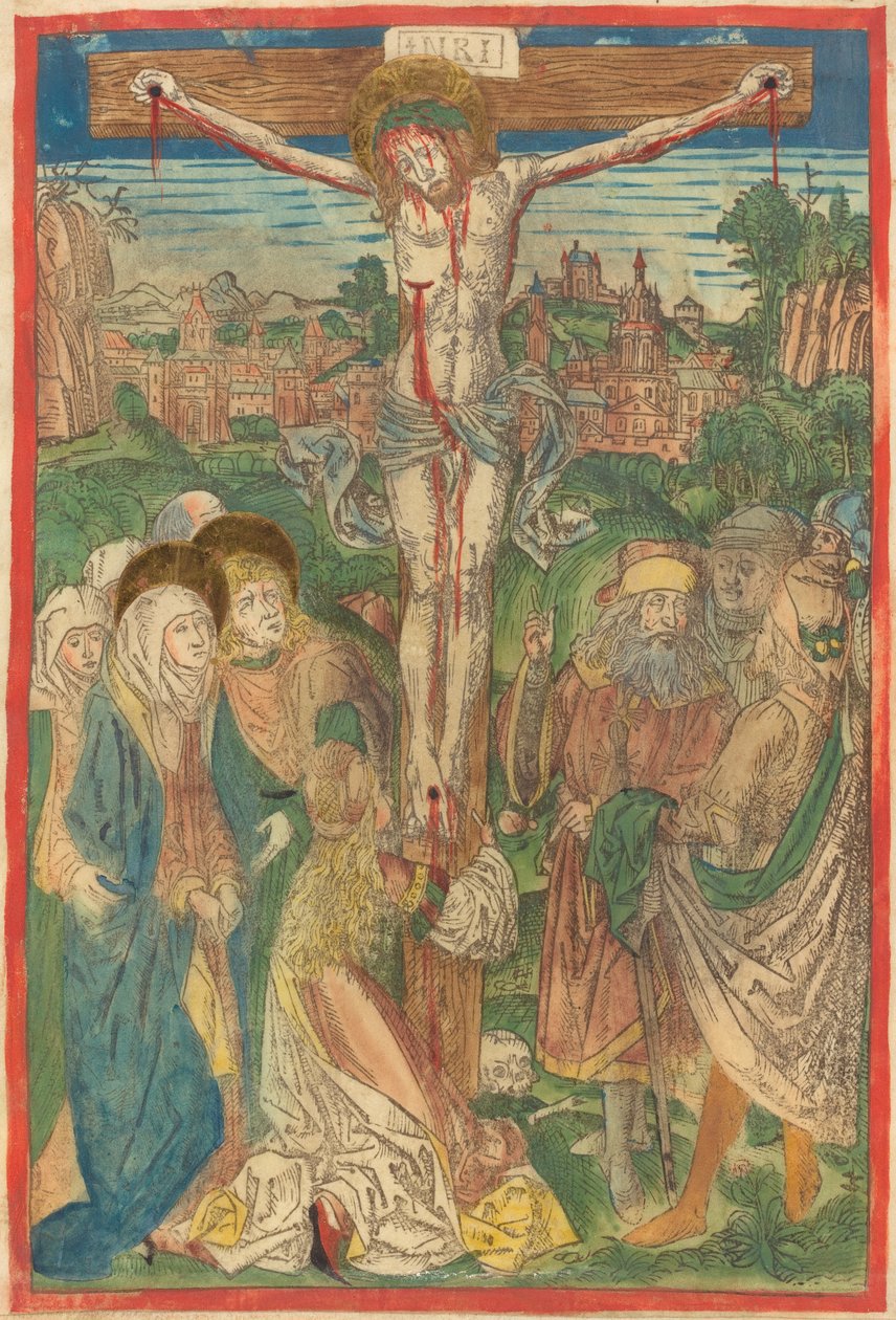 Korsfestelsen med Maria Magdalena av Michael Wolgemut