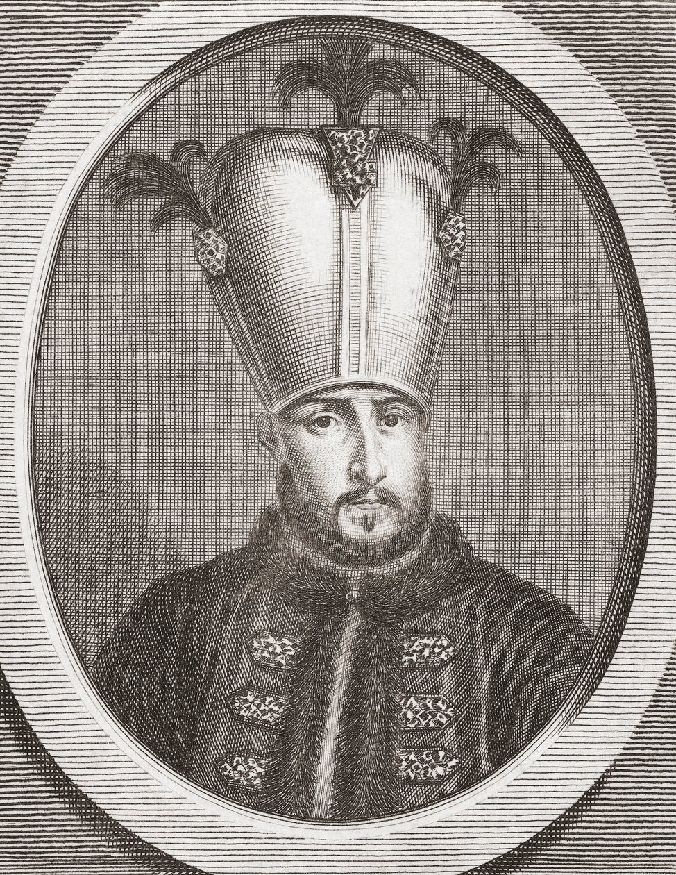 Ahmed III, sultan fra det osmanske riket av Michael van der Gucht