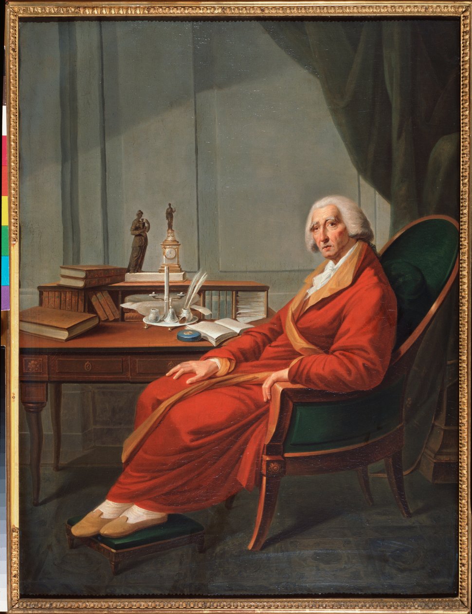 Portrett av den keiserlige kansleren av Russland grev Ivan Osterman (1725-1811) (portrett av den keiserlige kansleren av Russland grev Ivan Osterman) - Maleri av Michail Fyodorovich Volnov (1759-1826), olje på lerret av Michail Fyodorovich Voinov