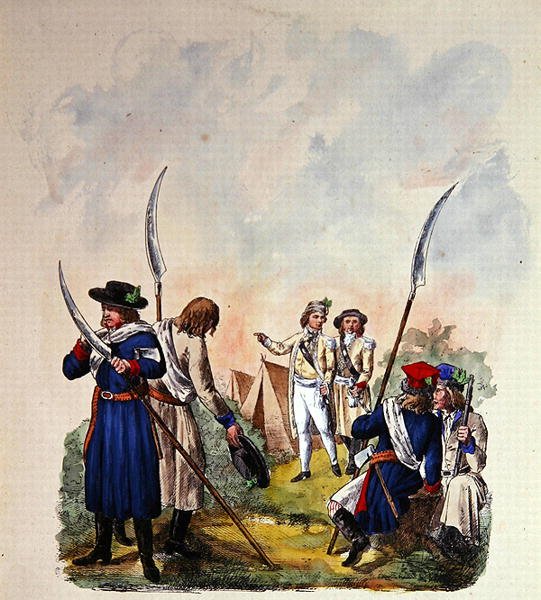 Kostymer til den polske hæren etter 1700 (farge litho) av Michal Stachowicz