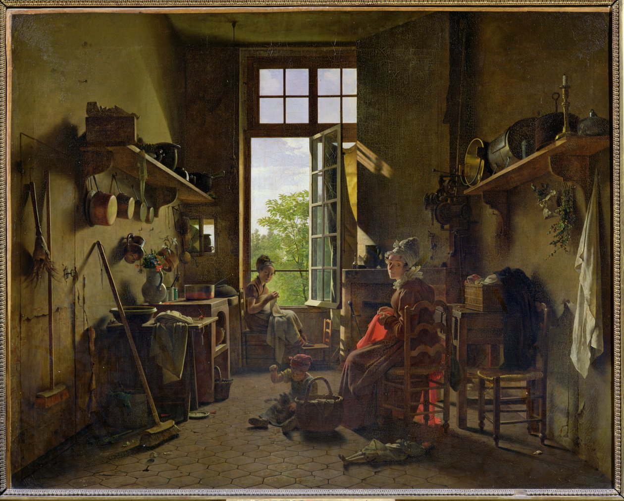 Interiør i et kjøkken, 1815 av Michel Martin Drolling