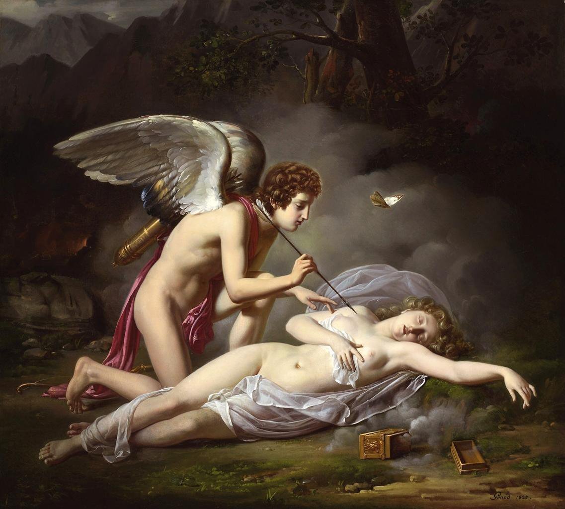 Amour og Psyche av Michel Philibert Genod