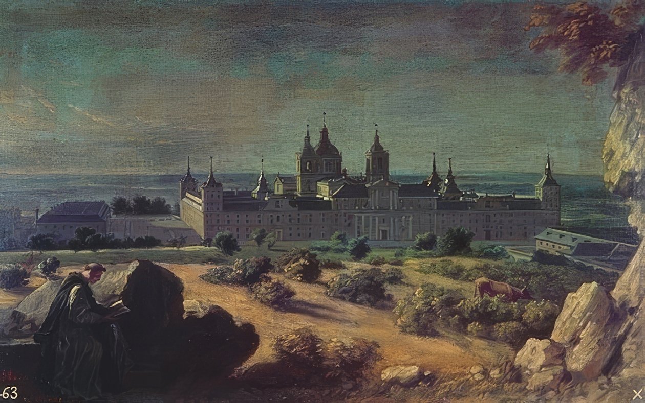 Royal Monastery of San Lorenzo, El Escorial. Rundt 1722 av Michel Ange Houasse