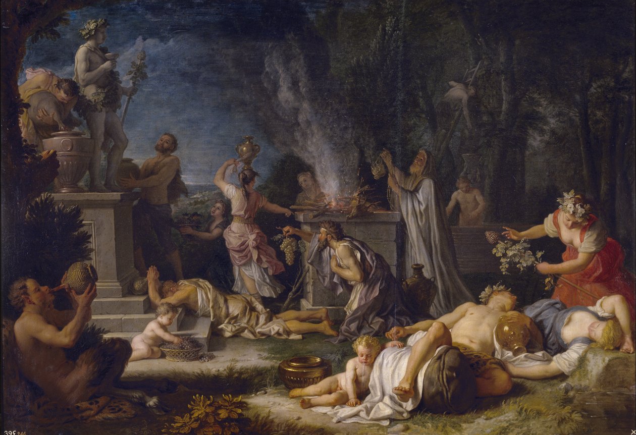 Offeret til Bacchus, 1720 av Michel Ange Houasse