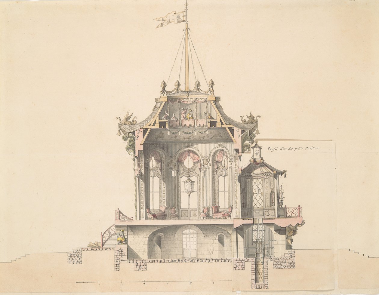 Prosjekt for en kinesisk paviljong, n.d. av Michel Barthelemy Hazon