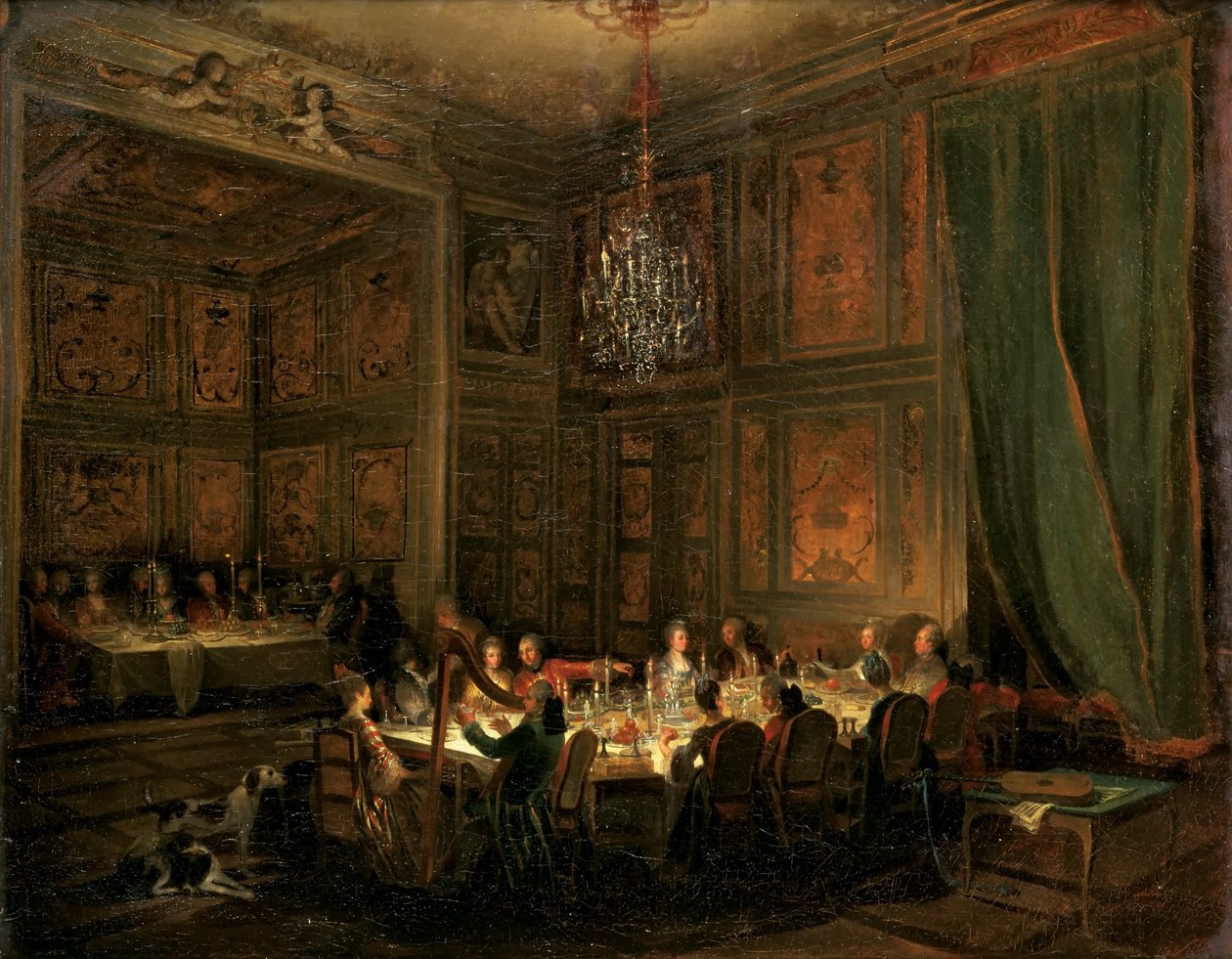 Nattverden til Prince de Conti ved tempelet, 1766 av Michel Barthelemy Ollivier
