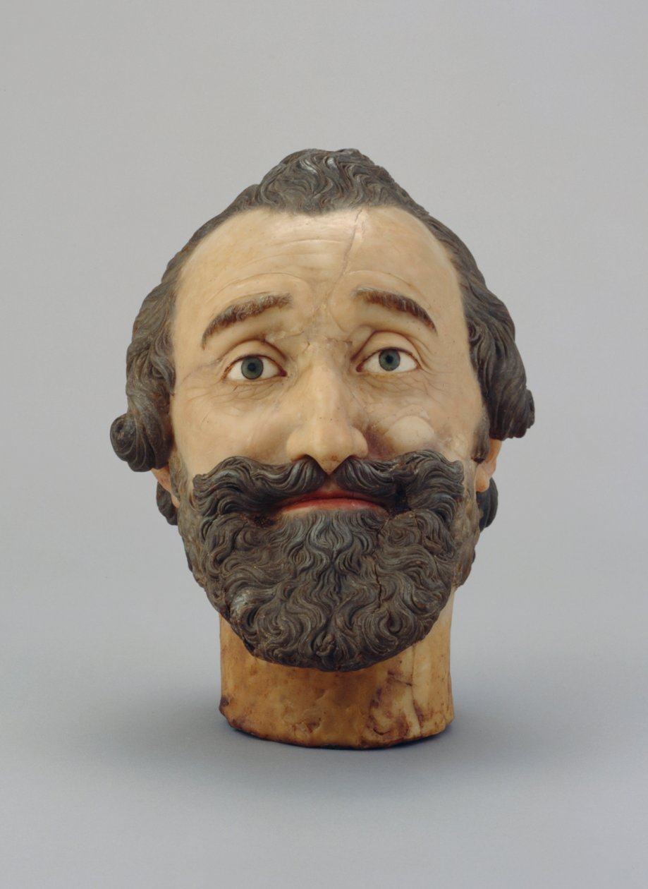 Portretthode av Henrik IV av Frankrike, ca. 1610 (voks) (se også 312106 og 312139) av Michel Bourdin