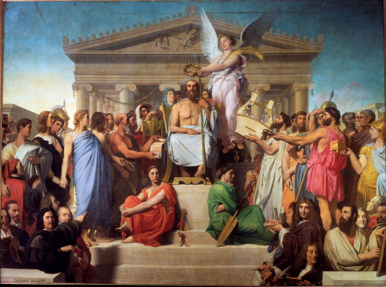 Homeres apoteose (maleri, ca. 1854) av Michel Dumas