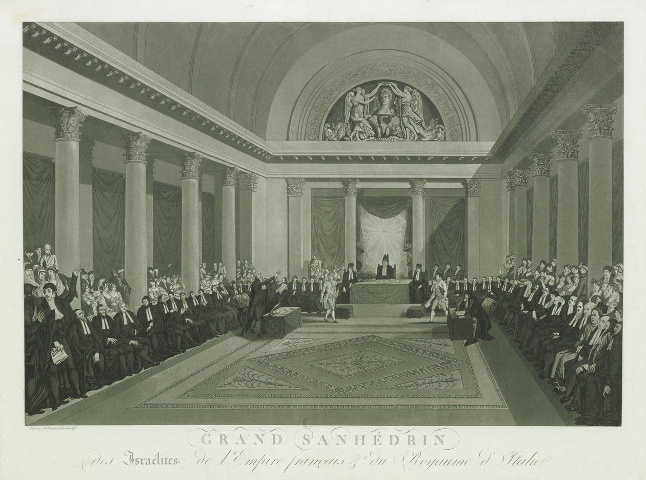 Israelittenes store sanhedrin av Napoleon I, 1806. av Michel François Damame Demartrais