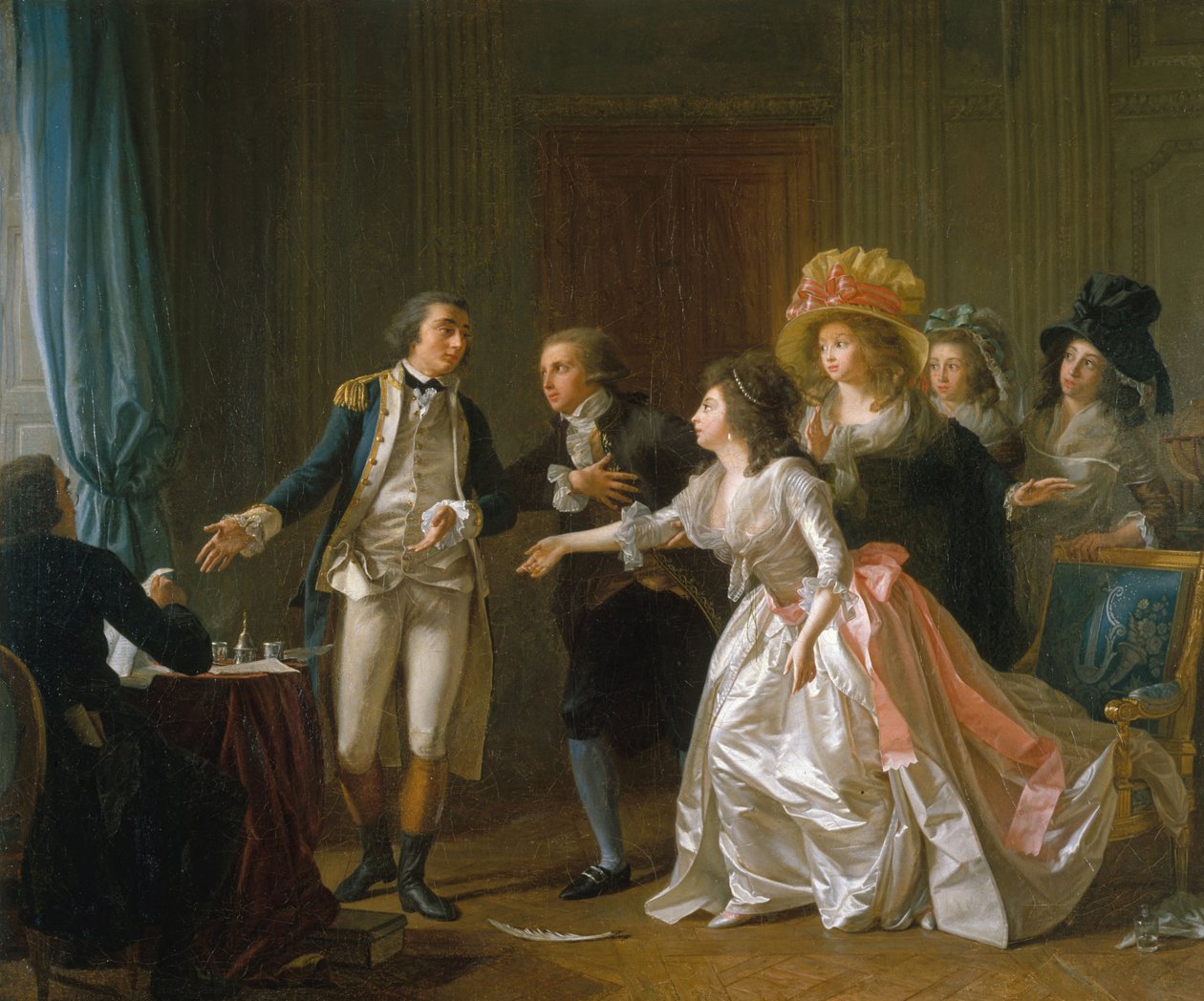 Den avbrutte ekteskapskontrakten, ca. 1789. av Michel Garnier