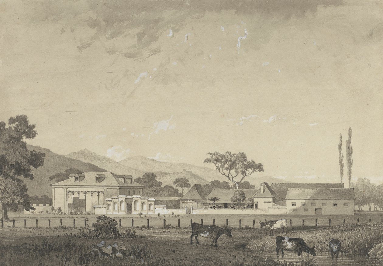 Bosted på Orange Grove Estate, Tacarigua av Michel Jean Cazabon