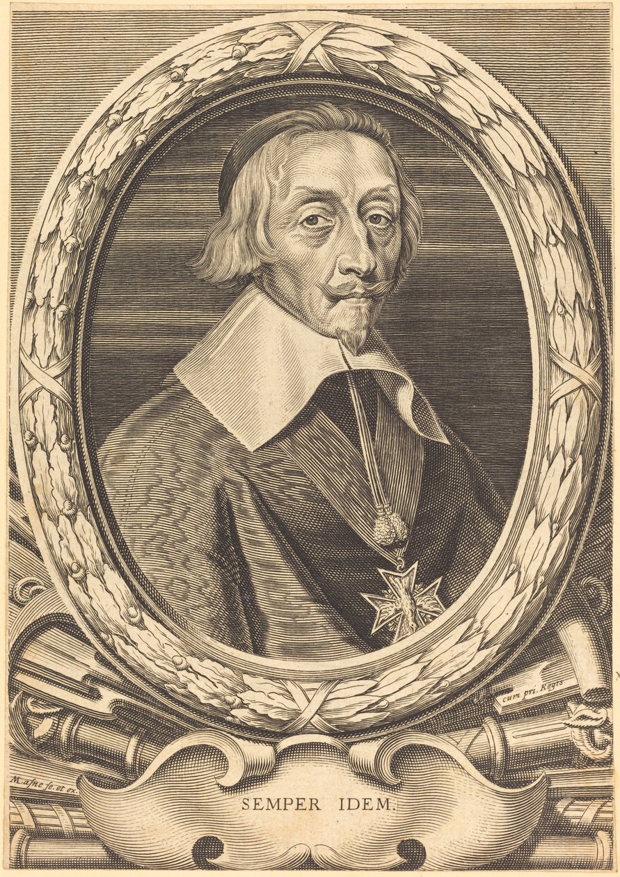 Armand Jean du Plessis, kardinal Richelieu av Michel Lasne