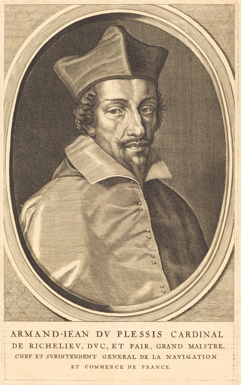 Armand Jean du Plessis, kardinal Richelieu av Michel Lasne