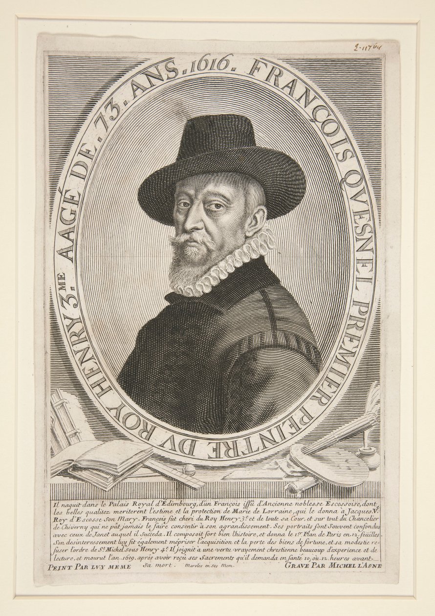 Francois Quesnel (1543-1619), i en alder av 73 av Michel Lasne