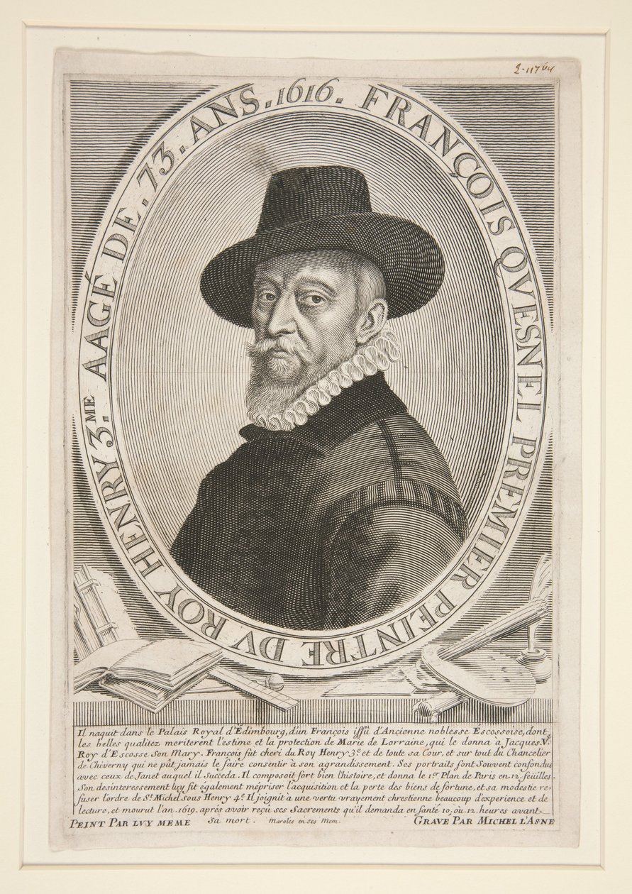 François Quesnel (1543-1619), 73 år gammel av Michel Lasne
