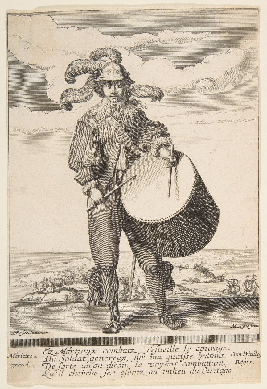 Trommeslageren, 1620-1667. av Michel Lasne