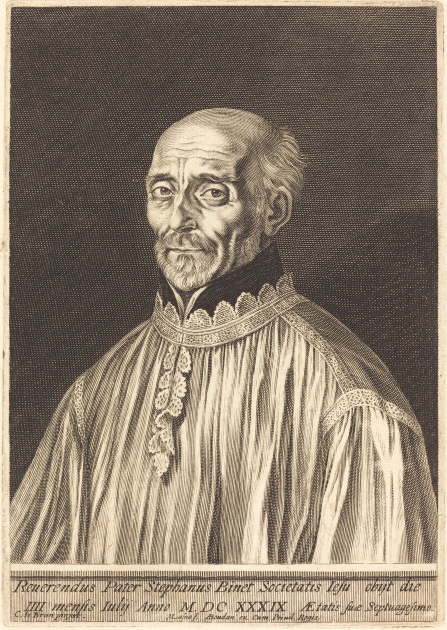 Etienne Binet av Michel Lasne after Charles Le Brun