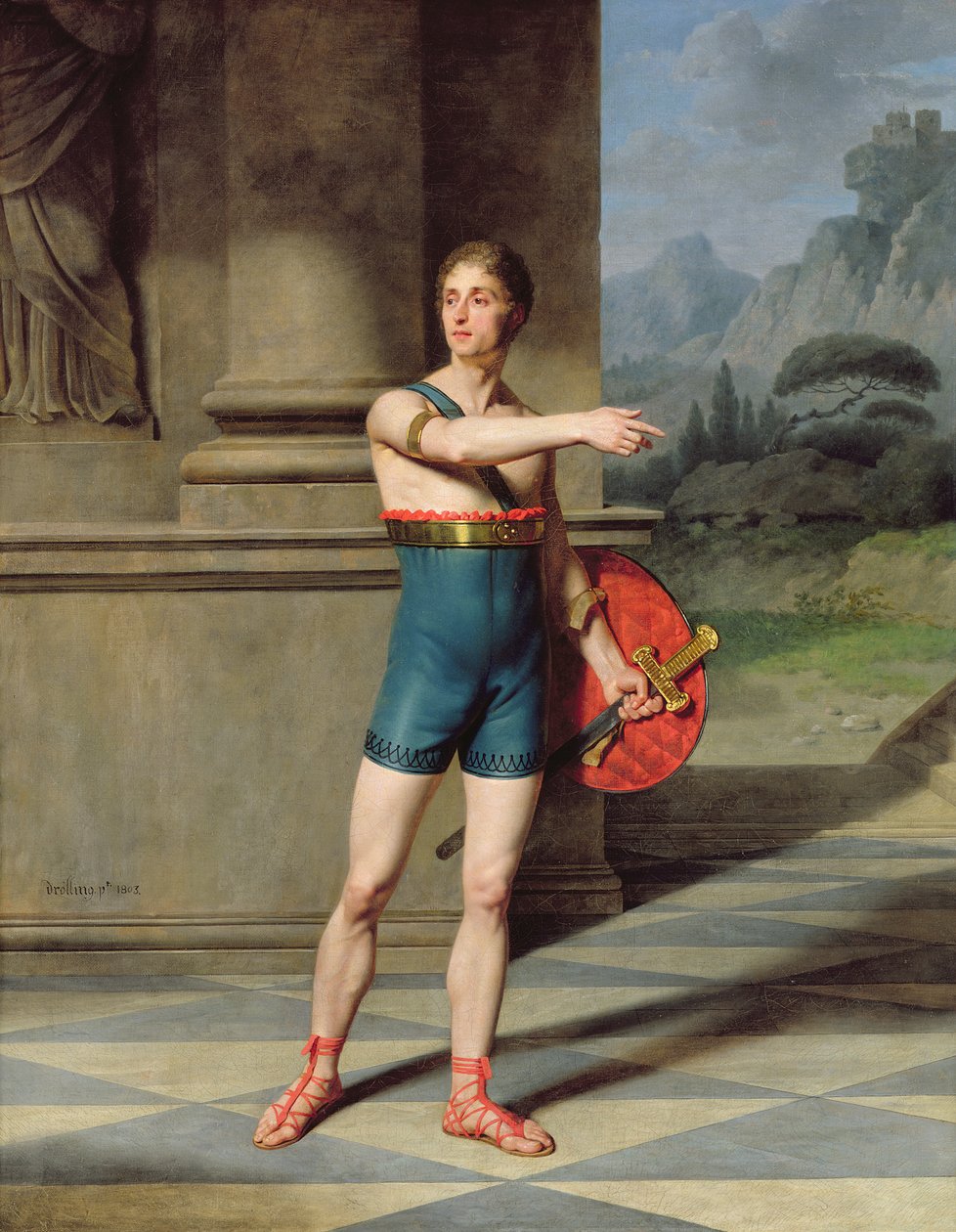Portrett av Nicolas Baptiste i rollen som Horace av Michel Martin Drolling