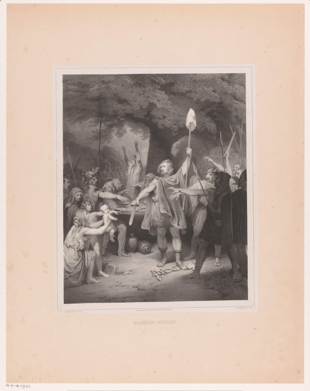 Julius Civilis sverger mot romerne Claudius Civilis (tittel på objekt) av Michel Mourot