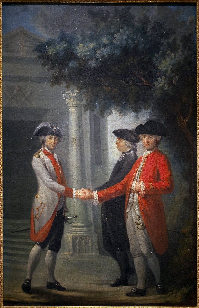 Fransk revolusjon: "The Union of Three Orders" eller Trippelunionen. Representasjon av deputatene til presten, adelen og den tredje staten (tredje staten). Symbolet på Freemaking er representert til venstre Maleri av Michel-Nicolas (Michel Nico av Michel Nicolas Perseval