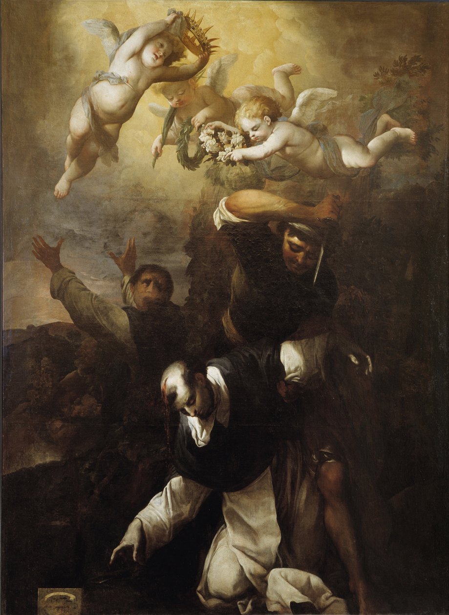 Martyrdommen til Saint Peter av Verona (Fra Pietro da Verona eller Peter Martyr av Michel Serre